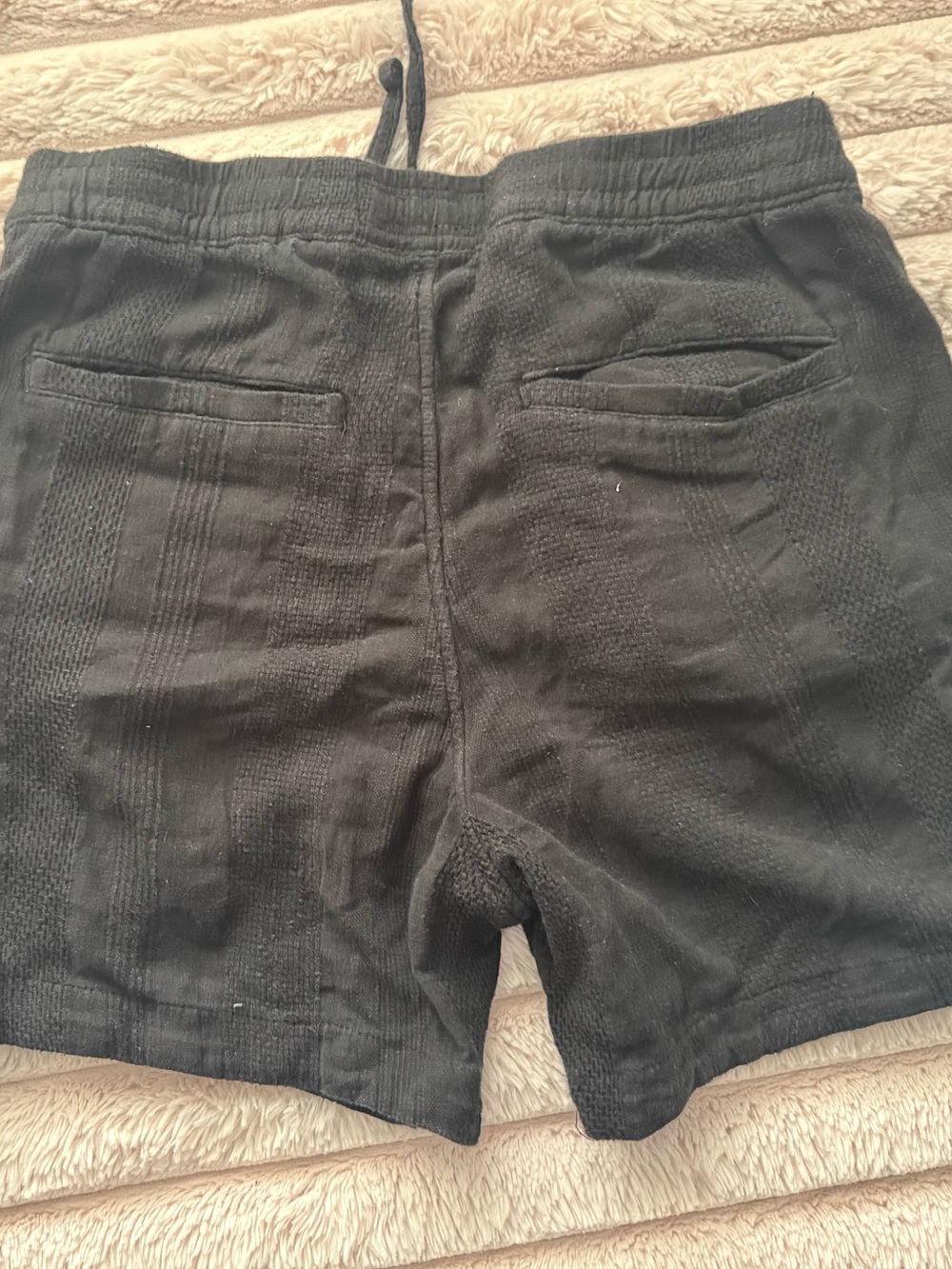 Abercrombie & Fitch Black Knit Elastic Drawstring Shorts - Picture 2 of 3